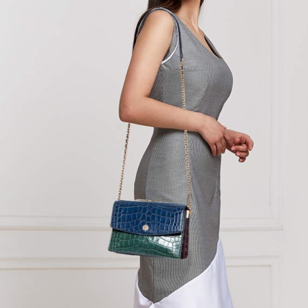 Brand New Tory Burch Embossed Leather Purse